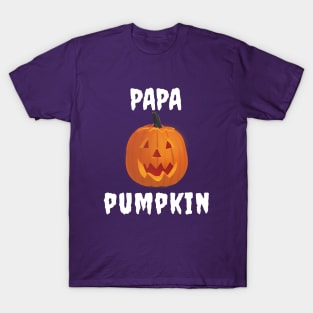Papa Pumpkin Jack O Lantern Matching Family Member Group Halloween T-Shirt